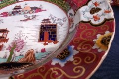 MASON'S CANTON RED #447- LARGE SOUP PLATE  10  3/8 "   .....   http://jaapiesfinechinastore.com