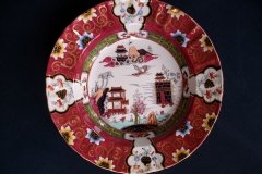 MASON'S CANTON RED #447- LARGE SOUP PLATE  10  3/8 "   .....   http://jaapiesfinechinastore.com
