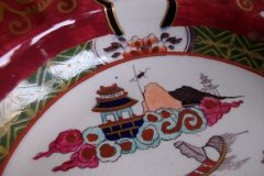 MASON'S CANTON RED #447- LARGE SOUP PLATE  10  3/8 "   .....   http://jaapiesfinechinastore.com