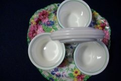 MIDWINTER BRAMA-  EGG CUPS & HANDLED TRAY  ..... http://jaapiesfinechinastore.com