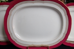 MINTON MAROON GILT OUTLINES- PLATTER 12 5/8   .....   https://www.jaapiesfinechinastore.com