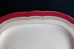 MINTON MAROON GILT OUTLINES- PLATTER 12 5/8   .....   https://www.jaapiesfinechinastore.com