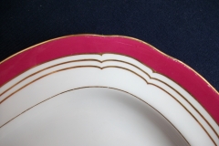 MINTON MAROON GILT OUTLINES- PLATTER 12 5/8   .....   https://www.jaapiesfinechinastore.com