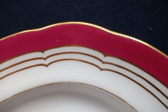 MINTON MAROON GILT OUTLINES- PLATTER 12 5/8   .....   https://www.jaapiesfinechinastore.com