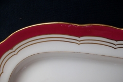 MINTON MAROON GILT OUTLINES- PLATTER 12 5/8   .....   https://www.jaapiesfinechinastore.com