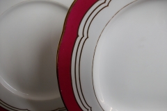 MINTON MAROON GILT OUTLINES- PLATTER 12 5/8   .....   https://www.jaapiesfinechinastore.com