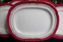 MINTON MAROON GILT OUTLINES- PLATTER 12 5/8   .....   https://www.jaapiesfinechinastore.com