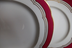 MINTON MAROON GILT OUTLINES- PLATTER 14 3/4"   .....   https://www.jaapiesfinechinastore.com