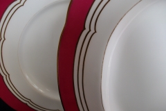 MINTON MAROON GILT OUTLINES- PLATTER 14 3/4"   .....   https://www.jaapiesfinechinastore.com