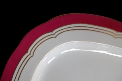 MINTON MAROON GILT OUTLINES- PLATTER 14 3/4"   .....   https://www.jaapiesfinechinastore.com