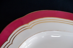 MINTON MAROON GILT OUTLINES- PLATTER 14 3/4"   .....   https://www.jaapiesfinechinastore.com