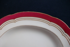 MINTON MAROON GILT OUTLINES- PLATTER 14 3/4"   .....   https://www.jaapiesfinechinastore.com