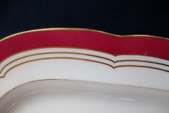 MINTON MAROON GILT OUTLINES- PLATTER 14 3/4"   .....   https://www.jaapiesfinechinastore.com