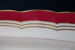 MINTON MAROON GILT OUTLINES- PLATTER 14 3/4"   .....   https://www.jaapiesfinechinastore.com