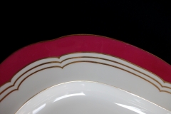 MINTON MAROON GILT OUTLINES- PLATTER 14 3/4"   .....   https://www.jaapiesfinechinastore.com