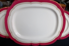 MINTON MAROON GILT OUTLINES- SERVING PLATTER 16 3/4"   .....   https://www.jaapiesfinechinastore.com