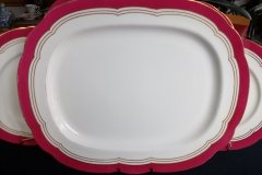 MINTON MAROON GILT OUTLINES- SERVING PLATTER 16 3/4"   .....   http://jaapiesfinechinastore.com