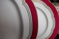 MINTON MAROON GILT OUTLINES- SERVING PLATTER 16 3/4"   .....   http://jaapiesfinechinastore.com