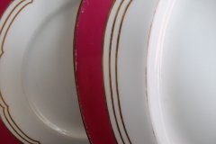 MINTON MAROON GILT OUTLINES- SERVING PLATTER 16 3/4"   .....   http://jaapiesfinechinastore.com