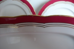 MINTON MAROON GILT OUTLINES- SERVING PLATTER 16 3/4"   .....   https://www.jaapiesfinechinastore.com