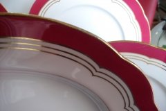 MINTON MAROON GILT OUTLINES- SERVING PLATTER 16 3/4"   .....   http://jaapiesfinechinastore.com