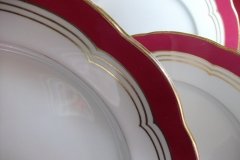 MINTON MAROON GILT OUTLINES- SERVING PLATTER 16 3/4"   .....   http://jaapiesfinechinastore.com