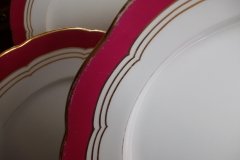 MINTON MAROON GILT OUTLINES- SERVING PLATTER 16 3/4"   .....   http://jaapiesfinechinastore.com