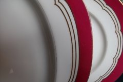MINTON MAROON GILT OUTLINES- SERVING PLATTER 16 3/4"   .....   http://jaapiesfinechinastore.com