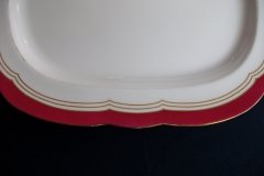 MINTON MAROON GILT OUTLINES- SERVING PLATTER 16 3/4"   .....   http://jaapiesfinechinastore.com