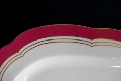 MINTON MAROON GILT OUTLINES- SERVING PLATTER 16 3/4"   .....   https://www.jaapiesfinechinastore.com