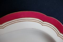 MINTON MAROON GILT OUTLINES- SERVING PLATTER 16 3/4"   .....   http://jaapiesfinechinastore.com