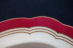 MINTON MAROON GILT OUTLINES- SERVING PLATTER 16 3/4"   .....   http://jaapiesfinechinastore.com