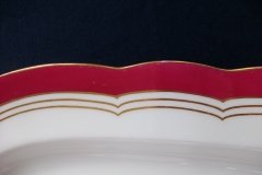 MINTON MAROON GILT OUTLINES- SERVING PLATTER 16 3/4"   .....   http://jaapiesfinechinastore.com