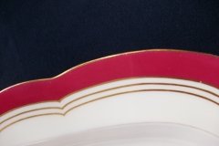MINTON MAROON GILT OUTLINES- SERVING PLATTER 16 3/4"   .....   http://jaapiesfinechinastore.com