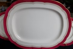 MINTON MAROON GILT OUTLINES- SERVING PLATTER 18 3/4"   .....   http://jaapiesfinechinastore.com