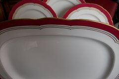 MINTON MAROON GILT OUTLINES- SERVING PLATTER 18 3/4"   .....   http://jaapiesfinechinastore.com