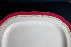 MINTON MAROON GILT OUTLINES- SERVING PLATTER 18 3/4"   .....   http://jaapiesfinechinastore.com