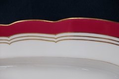 MINTON MAROON GILT OUTLINES- SERVING PLATTER 18 3/4"   .....   http://jaapiesfinechinastore.com