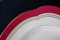 MINTON MAROON GILT OUTLINES- SERVING PLATTER 18 3/4"   .....   http://jaapiesfinechinastore.com