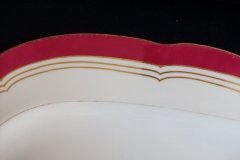 MINTON MAROON GILT OUTLINES- SERVING PLATTER 18 3/4"   .....   http://jaapiesfinechinastore.com