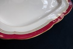 MINTON MAROON GILT OUTLINES- SERVING PLATTER 18 3/4"   .....   http://jaapiesfinechinastore.com