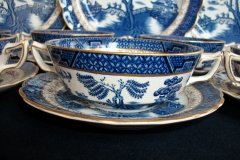 BOOTHS REAL OLD WILLOW A8025- BOOTHS REAL OLD WILLOW- BOOTHS REAL OLD WILLOW A8025- CREAM SOUP BOWL & SAUCER   .....   http://jaapiesfinechinastore.com