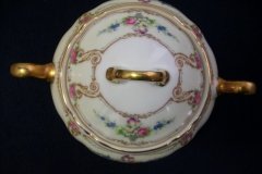 PAUL MULLER POMPADOUR- COVERED SUGAR BOWL   .....   http://jaapiesfinechinastore.com