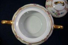PAUL MULLER POMPADOUR- COVERED SUGAR BOWL   .....   http://jaapiesfinechinastore.com