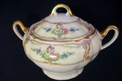 PAUL MULLER POMPADOUR- COVERED SUGAR BOWL   .....   http://jaapiesfinechinastore.com