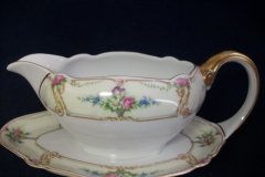 PAUL MULLER POMPADOUR- GRAVY BOAT WITH UNDERPLATE    .....   http://jaapiesfinechinastore.com