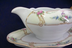 PAUL MULLER POMPADOUR- GRAVY BOAT WITH UNDERPLATE    .....   https://www.jaapiesfinechinastore.com