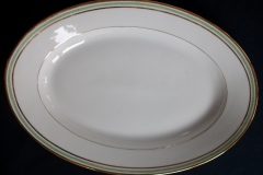 PORCELAINE LIMOUSINE/MARTIAL REDON GREEN GREEK KEY-  OVAL SERVING PLATTER 15 1/2"    ..... https://www.jaapiesfinechinastore.com