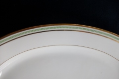 PORCELAINE LIMOUSINE/MARTIAL REDON GREEN GREEK KEY-  OVAL SERVING PLATTER 15 1/2"    ..... https://www.jaapiesfinechinastore.com