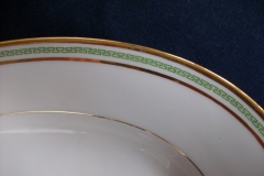 PORCELAINE LIMOUSINE/MARTIAL REDON GREEN GREEK KEY-  OVAL SERVING PLATTER 15 1/2"    ..... https://www.jaapiesfinechinastore.com